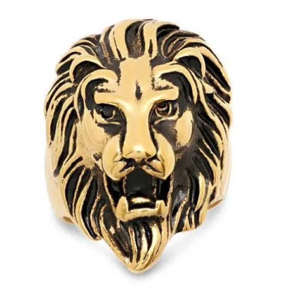 Elite force Antique Gold Lions head Ring Men’s Size 10